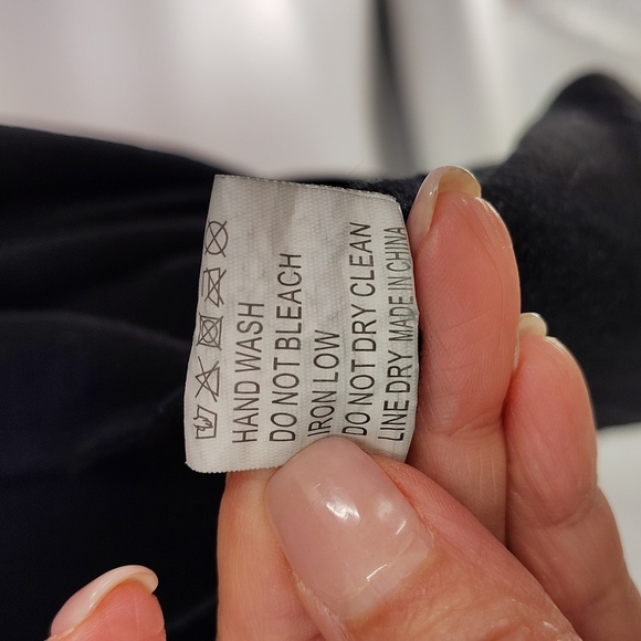 Tickled Teal Open Front Cardigan Size Large Black Front Pockets Long Sleeve - Picture 5 of 6